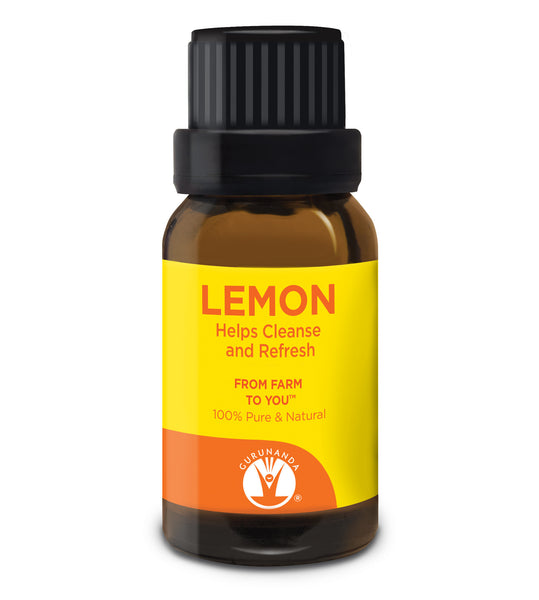 GuruNanda Essential Oil, Cleansing & Refreshing, Lemon - 0.5 fl oz
