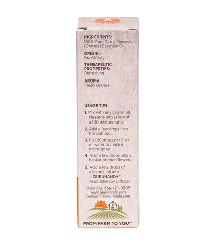Hana Orange Essential Oil (30ML) - 100% Pure Therapeutic Grade for Aromatherapy, Skin Care, Hair, and Diffuser